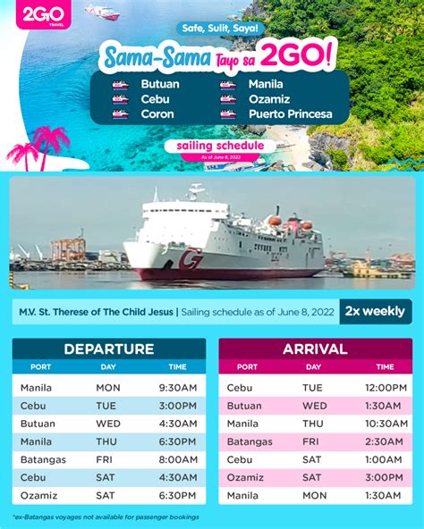 2Go Manila to Iloilo Ferry Schedule & Fare .